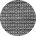 Round Machine Washable Abstract Gray Modern Rug, wshabs4284gry