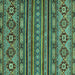 Square Machine Washable Abstract Turquoise Modern Area Rugs, wshabs4285turq