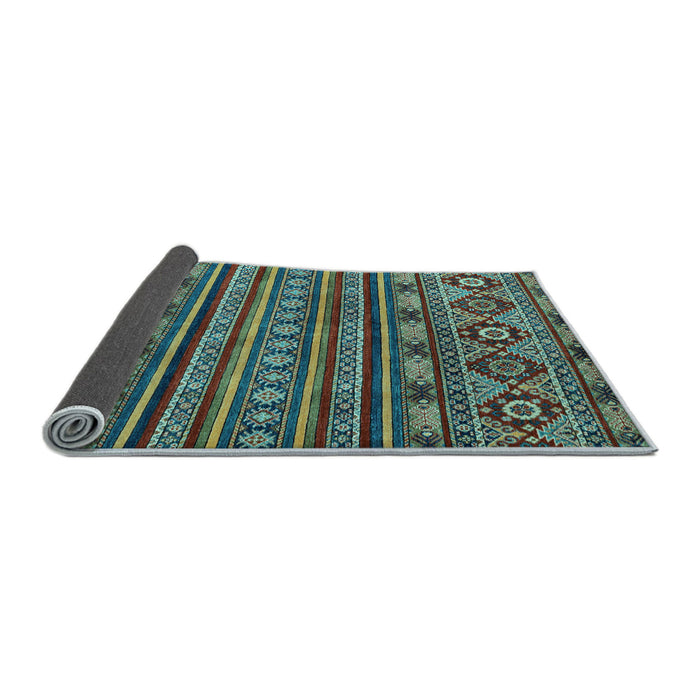 Sideview of Abstract Light Blue Modern Rug, abs4285lblu