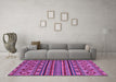 Machine Washable Abstract Purple Modern Area Rugs in a Living Room, wshabs4285pur