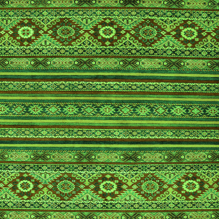 Square Machine Washable Abstract Green Modern Area Rugs, wshabs4285grn