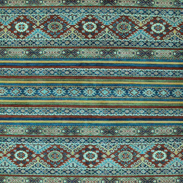 Square Abstract Light Blue Modern Rug, abs4285lblu