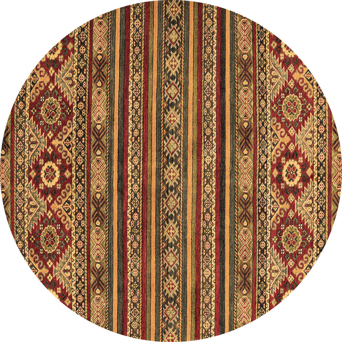 Round Machine Washable Abstract Brown Modern Rug, wshabs4285brn