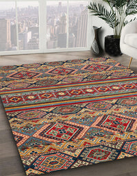 Abstract Brown Red Modern Rug, abs4286