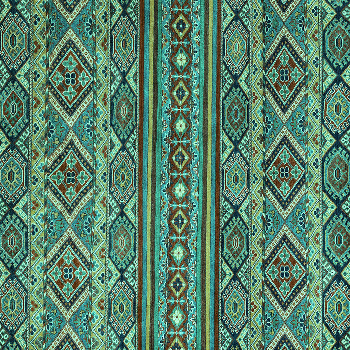 Square Machine Washable Abstract Turquoise Modern Area Rugs, wshabs4286turq