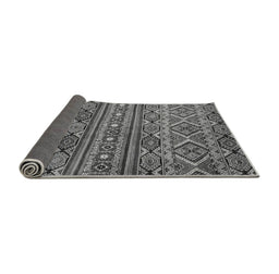 Sideview of Abstract Gray Modern Rug, abs4286gry