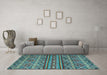 Machine Washable Abstract Light Blue Modern Rug in a Living Room, wshabs4286lblu