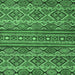 Square Machine Washable Abstract Emerald Green Modern Area Rugs, wshabs4286emgrn