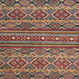 Square Machine Washable Abstract Brown Red Rug, wshabs4286