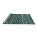 Sideview of Machine Washable Abstract Light Blue Modern Rug, wshabs4286lblu