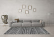 Machine Washable Abstract Gray Modern Rug in a Living Room,, wshabs4286gry