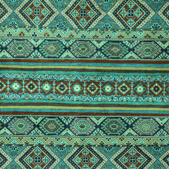 Machine Washable Abstract Turquoise Modern Area Rugs, wshabs4286turq