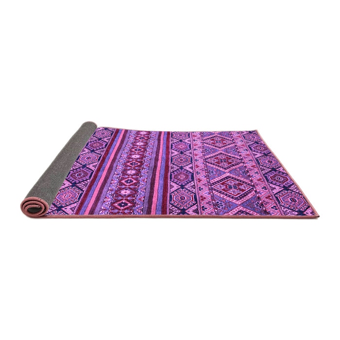 Sideview of Abstract Purple Modern Rug, abs4286pur