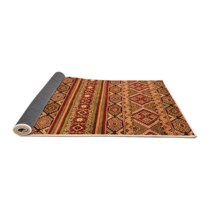 Sideview of Abstract Orange Modern Rug, abs4286org