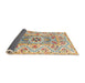 Sideview of Abstract Dark Almond Brown Modern Rug, abs4287