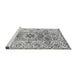 Sideview of Machine Washable Abstract Gray Modern Rug, wshabs4287gry