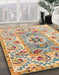 Machine Washable Abstract Dark Almond Brown Rug in a Family Room, wshabs4287