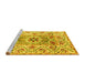 Sideview of Machine Washable Abstract Yellow Modern Rug, wshabs4287yw