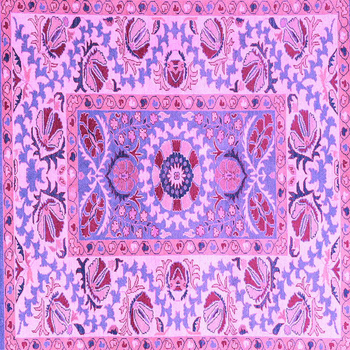 Square Abstract Purple Modern Rug, abs4287pur