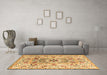 Machine Washable Abstract Brown Modern Rug in a Living Room,, wshabs4287brn