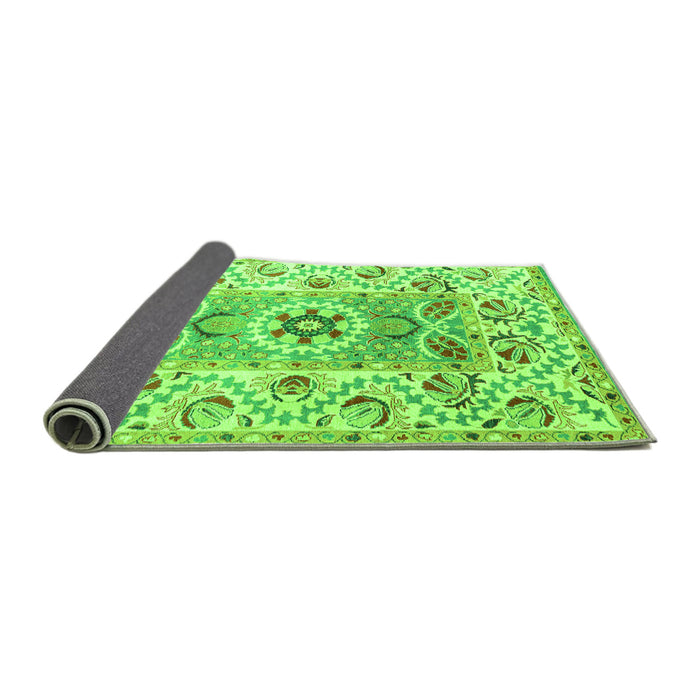 Sideview of Abstract Green Modern Rug, abs4287grn