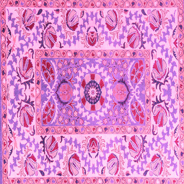 Square Abstract Pink Modern Rug, abs4287pnk