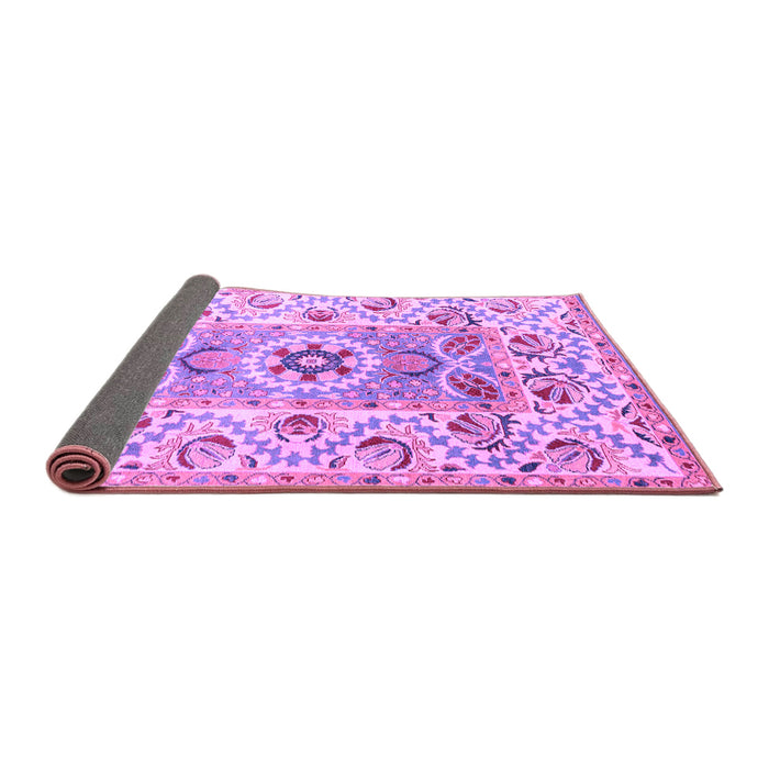Sideview of Abstract Purple Modern Rug, abs4287pur