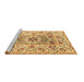 Sideview of Machine Washable Abstract Brown Modern Rug, wshabs4287brn