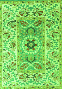 Abstract Green Modern Rug, abs4287grn