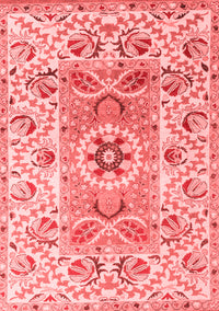 Abstract Red Modern Rug, abs4287red