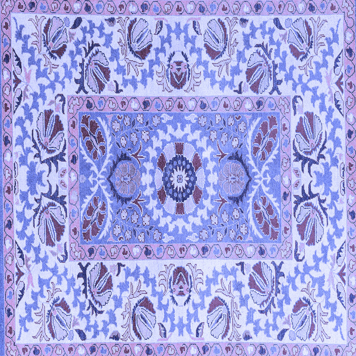 Square Abstract Blue Modern Rug, abs4287blu