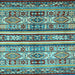 Square Abstract Light Blue Modern Rug, abs4288lblu