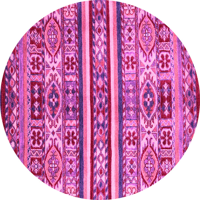 Round Abstract Pink Modern Rug, abs4288pnk