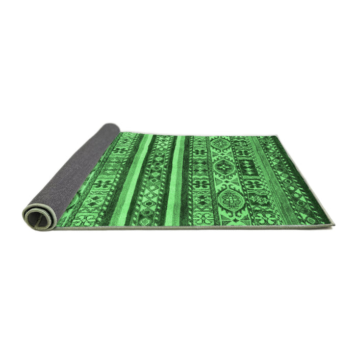 Sideview of Abstract Emerald Green Modern Rug, abs4288emgrn