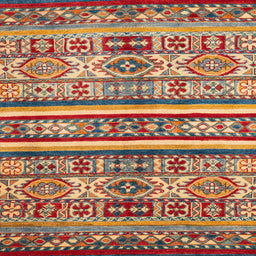 Square Abstract Fire Brick Red Modern Rug, abs4288