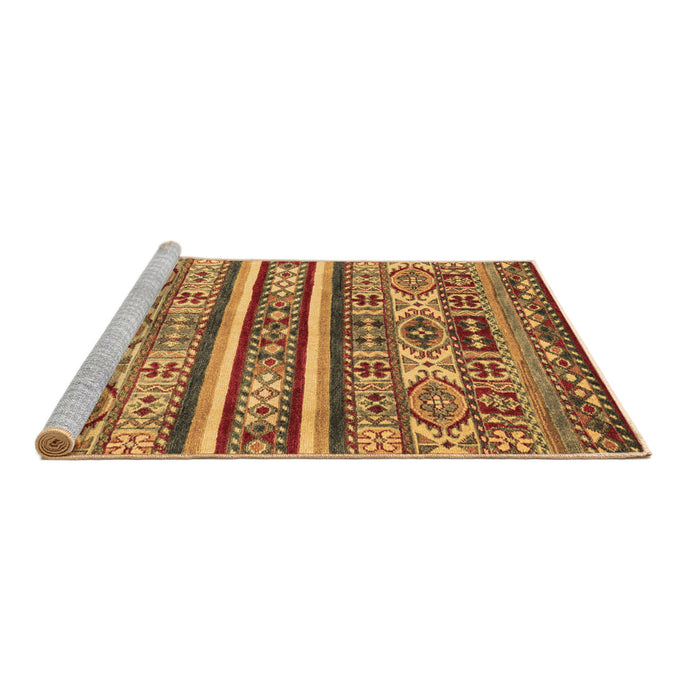 Sideview of Machine Washable Abstract Brown Modern Rug, wshabs4288brn