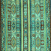 Square Machine Washable Abstract Turquoise Modern Area Rugs, wshabs4288turq