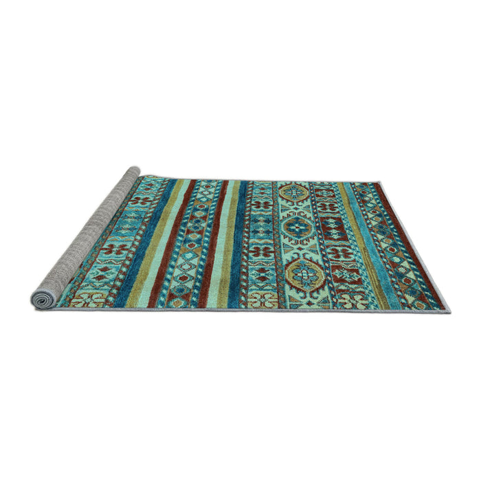 Sideview of Machine Washable Abstract Light Blue Modern Rug, wshabs4288lblu