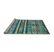 Sideview of Machine Washable Abstract Light Blue Modern Rug, wshabs4288lblu