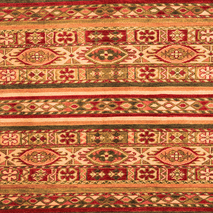 Square Abstract Orange Modern Rug, abs4288org