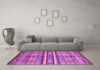 Machine Washable Abstract Purple Modern Rug, wshabs4288pur