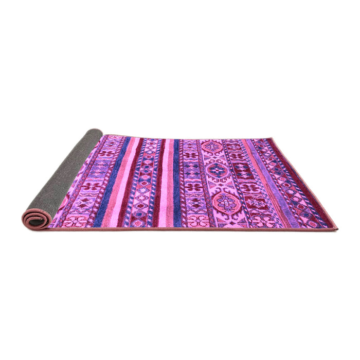 Sideview of Abstract Purple Modern Rug, abs4288pur