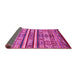 Sideview of Abstract Pink Modern Rug, abs4288pnk