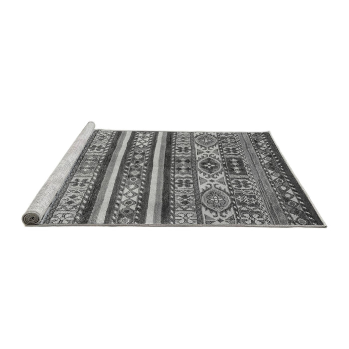 Sideview of Machine Washable Abstract Gray Modern Rug, wshabs4288gry