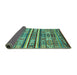 Sideview of Abstract Turquoise Modern Rug, abs4288turq