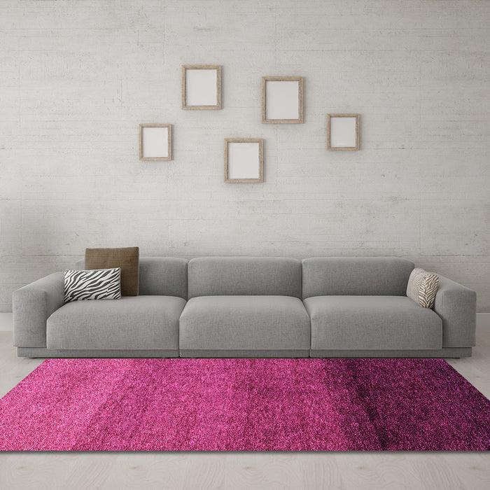 Machine Washable Abstract Pink Modern Rug in a Living Room, wshabs4289pnk
