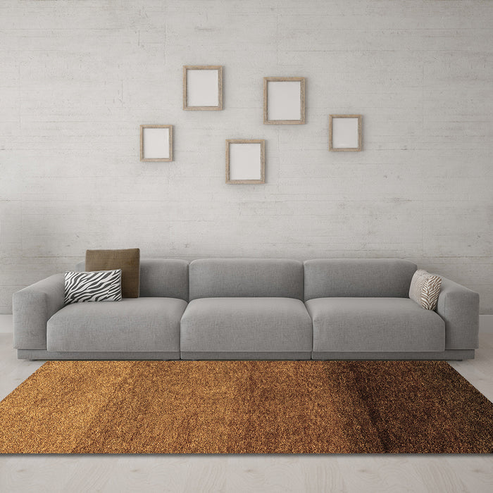 Machine Washable Abstract Brown Modern Rug in a Living Room,, wshabs4289brn