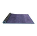 Sideview of Abstract Blue Modern Rug, abs4289blu