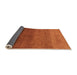 Sideview of Abstract Orange Modern Rug, abs4289org