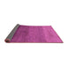 Sideview of Abstract Purple Modern Rug, abs4289pur